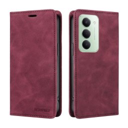 Калъф страничен flip марка BETOPNICE за Xiaomi Redmi 15 4G – винено червен