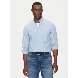 Tommy Jeans Риза Stretch Oxford DM0DM09594 Светлосиньо Slim Fit