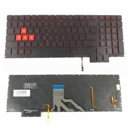 Клавиатура за лаптоп HP, съвместима със серия Omen 15-ce 15-ce000 15-ce020ca 15-CE010CA 15-CE0, черна, без рамка, малък Enter, с подсветка