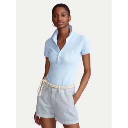 Polo Ralph Lauren Тениска с яка и копчета 211870245023 Син Slim Fit