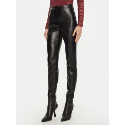 Patrizia Pepe Панталони от имитация на кожа 8P0624/E005-K103 Черен Regular Fit