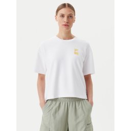Fila Тишърт Lisakovsk FAW1044 Бял Loose Fit