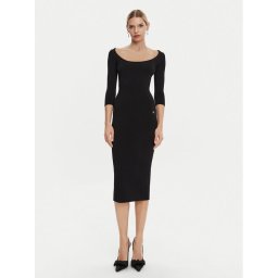 Dolce&Gabbana Плетена рокля FXS20T JFMEV N0000 Черен Regular Fit