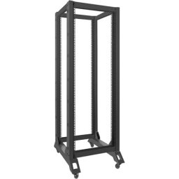 Комуникационен шкаф Lanberg open rack 32U 600x800, black