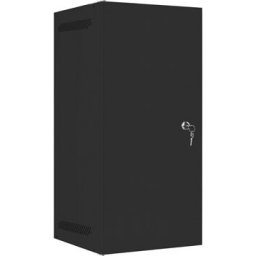 Комуникационен шкаф Lanberg rack cabinet 10" wall-mount 12U/280x310 for self-assembly with metal door black (flat pack)