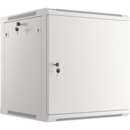Комуникационен шкаф Lanberg rack cabinet 19" wall-mount 12U/600x600 for self-assembly with metal door grey (flat pack)