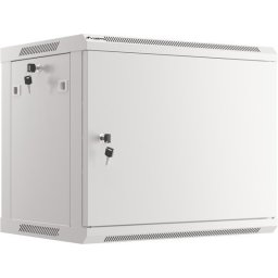 Комуникационен шкаф Lanberg rack cabinet 19" wall-mount 9U/600x450 for self-assembly with metal door grey (flat pack)