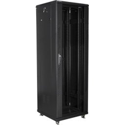 Комуникационен шкаф Lanberg rack cabinet 19" free-standing 37U / 600x600 self-assembly flat pack, black
