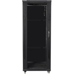 Комуникационен шкаф Lanberg rack cabinet 19" free-standing 32U / 600x800 self-assembly flat pack, black