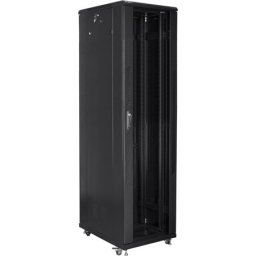 Комуникационен шкаф Lanberg rack cabinet 19" free-standing 37U / 800x800 self-assembly flat pack, black