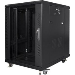 Комуникационен шкаф Lanberg rack cabinet 19" free-standing 15U/600x800 (flat pack) black