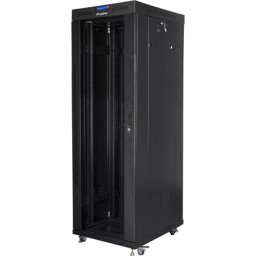 Комуникационен шкаф Lanberg rack cabinet 19" free-standing 37U/800x1000 (flat pack) with glass door lcd black v2
