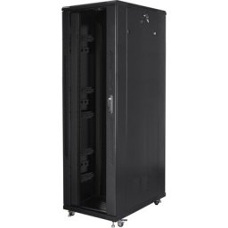 Комуникационен шкаф Lanberg rack cabinet 19" free-standing 42U/800x1200 (flat pack) black