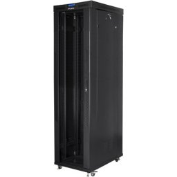 Комуникационен шкаф Lanberg rack cabinet 19" free-standing 47U/800x1000 (flat pack) with glass door lcd black v2