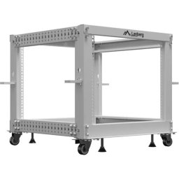 Комуникационен шкаф Lanberg open rack 19" 9U 600x600-1100 adjustable, grey