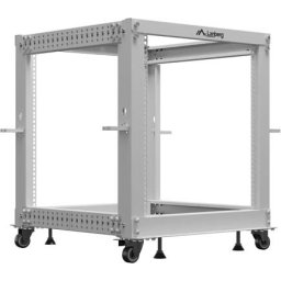 Комуникационен шкаф Lanberg open rack 19" 12U 600x600-1100 adjustable, grey