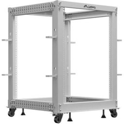 Комуникационен шкаф Lanberg open rack 19" 15U 600x600-1100 adjustable, grey