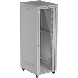 Комуникационен шкаф Lanberg Rack Cabinet 19" Free-Standing 47U/800X1000 (FlAT Pack) With Glass Door LCD Grey V2