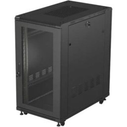 Комуникационен шкаф Lanberg Rack Cabinet 19" Free-Standing 22U/600X1000 (FlAT Pack) With Mesh Door Black
