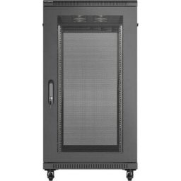 Комуникационен шкаф Lanberg Rack Cabinet 19" Free-Standing 22U/600X1200 (FlAT Pack) With Mesh Door Black
