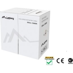 Кабел Lanberg LAN Cable CAT.5E UTP 305M Solid Cu Blue Fluke