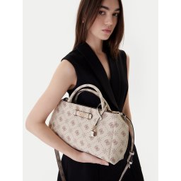 Дамска чанта Guess Carrie Logo HWGP98 98060 Екрю