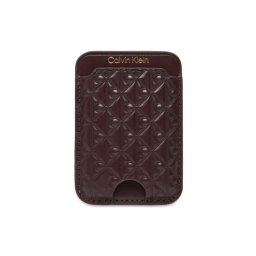 Calvin Klein Калъф за кредитни карти Aop Leather Magnetic Card Case LV04F1100G Бордо