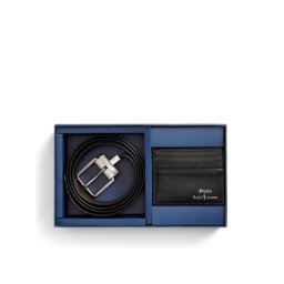 Polo Ralph Lauren Компелкт калъф за карти и колан 405880721001 Черен