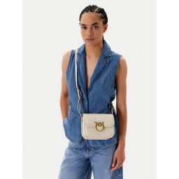 PINKO Дамска чанта Love Box Bag Fl Mini 104297 A26L Екрю