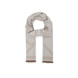 Calvin Klein Шал Emblem Repeat Lw Shawl W Fringes LV04F8074G Бял