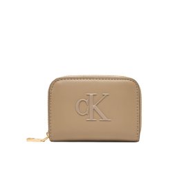 Calvin Klein Портфейл Bold Ck Medium Zip Around LV04F1154G Бежов