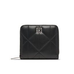 Calvin Klein Портфейл Quilted Square Zip Around LV04F1121G Черен