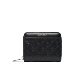 Calvin Klein Портфейл Emblem Aop Embossed Zip Around LV04F1081G Черен