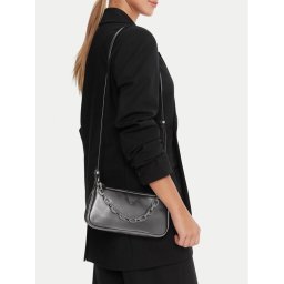 PINKO Дамска чанта Half Moon Baguette Mini AI 25-26 PLTT 105069 A2O9 Сребрист