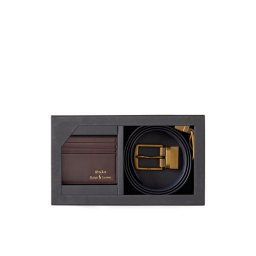 Polo Ralph Lauren Компелкт калъф за карти и колан 405880721002 Кафяв
