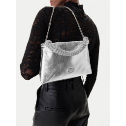 PINKO Дамска чанта Mini Clutch+Manico SP Al 25-26 PLTT 105908 A2WD Сребрист