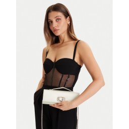 Guess Дамска чанта Zalina Mini HWSG93 50720 Екрю