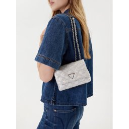 Guess Дамска чанта Giully II Mini HWQM96 73740 Сребрист