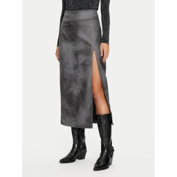 ONLY Пола от имитация на кожа Paris 15330036 Сив Regular Fit