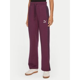 Puma Долнище анцуг T7 High Waist Track 626798 44 Бордо Regular Fit