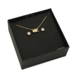 Комплект колие и обеци Coach Signature Necklace & Earring Set 37412845GLD110 Златист