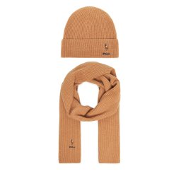 Комплект шал и шапка Polo Ralph Lauren 455981430002 Кафяв
