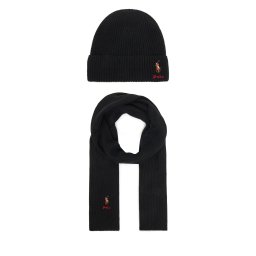 Комплект шал и шапка Polo Ralph Lauren 455981430003 Черен