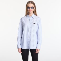 Риза Comme des Garçons PLAY Shirt Black Emblem Woven UNISEX Blue XXL