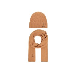 Polo Ralph Lauren Комплект шал и шапка 455981430002 Кафяв