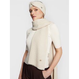 Calvin Klein Зимен шал Re-Lock K60K610415 Бежов
