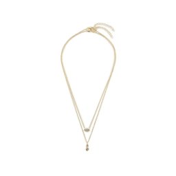 Luv AJ Комплект колиета Stellar Bezel Charm Necklace Set HOL22-N-SBCN-G Златист