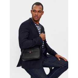 Мъжка чантичка Tommy Hilfiger Essential Pu Ew Reporter AM0AM12093 Черен