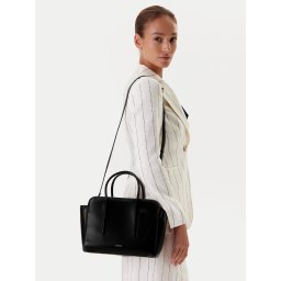 Дамска чанта Calvin Klein Carryall Mini Leather Tote Bag LV04F3034G Черен