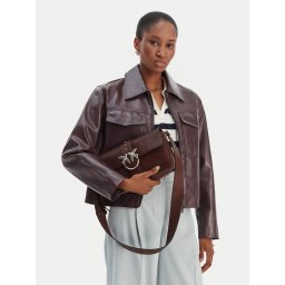 Сак PINKO Love One Slouchy Zip Classic AI 25-26 PLTT 105081 A2JG Кафяв